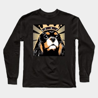 King Charles Regal Pop Art Long Sleeve T-Shirt